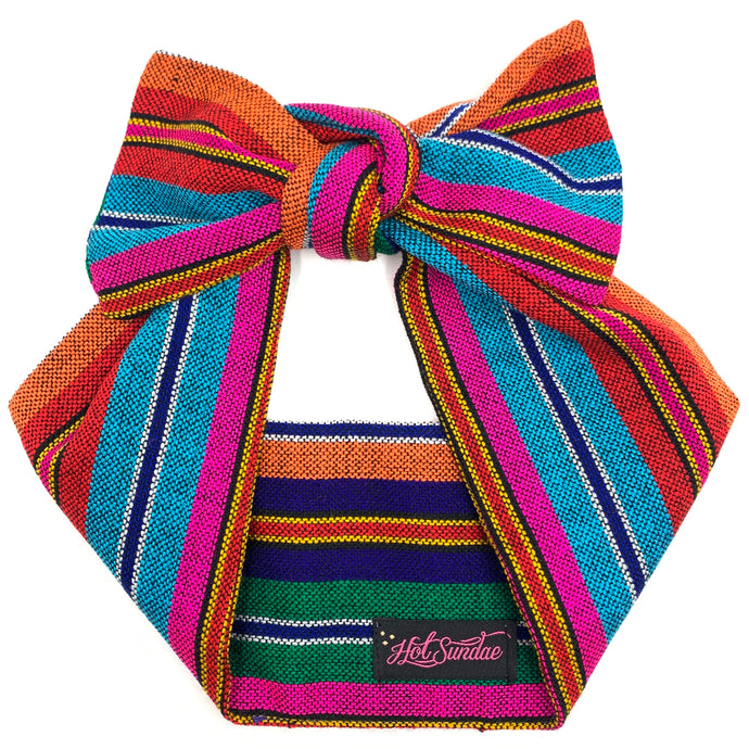 Sarape Head Wrap - Stripe 3 Multi