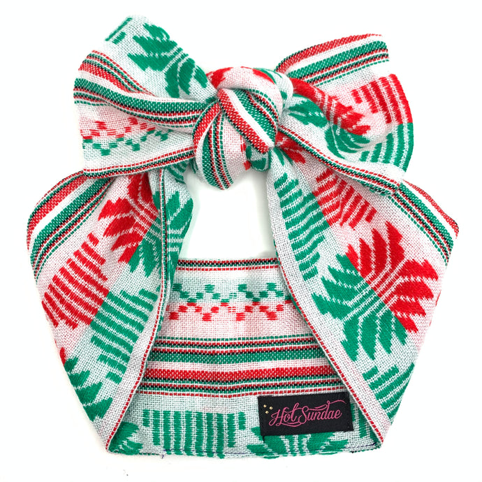 Sarape Head Wrap - White Bandera