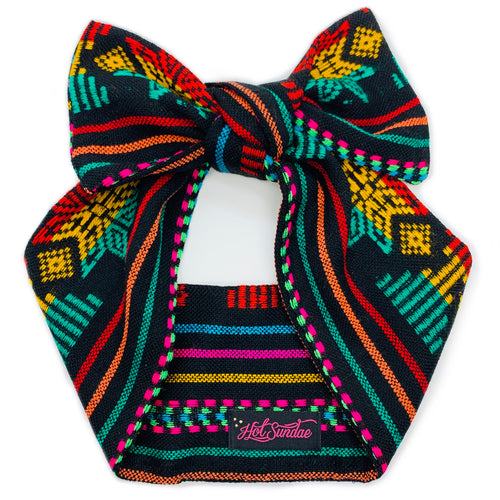 Sarape Head Wrap - Black Snowflake