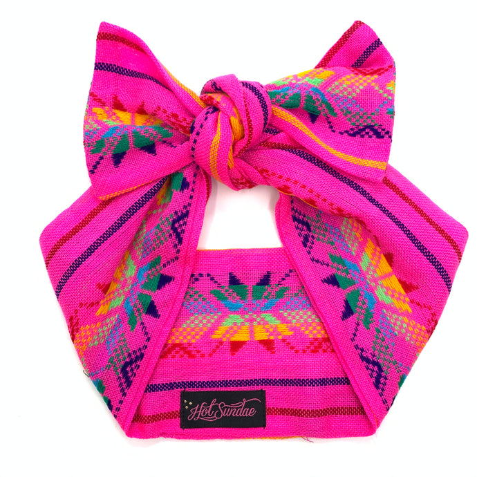 Sarape Head Wrap - Bubble Gum Pink