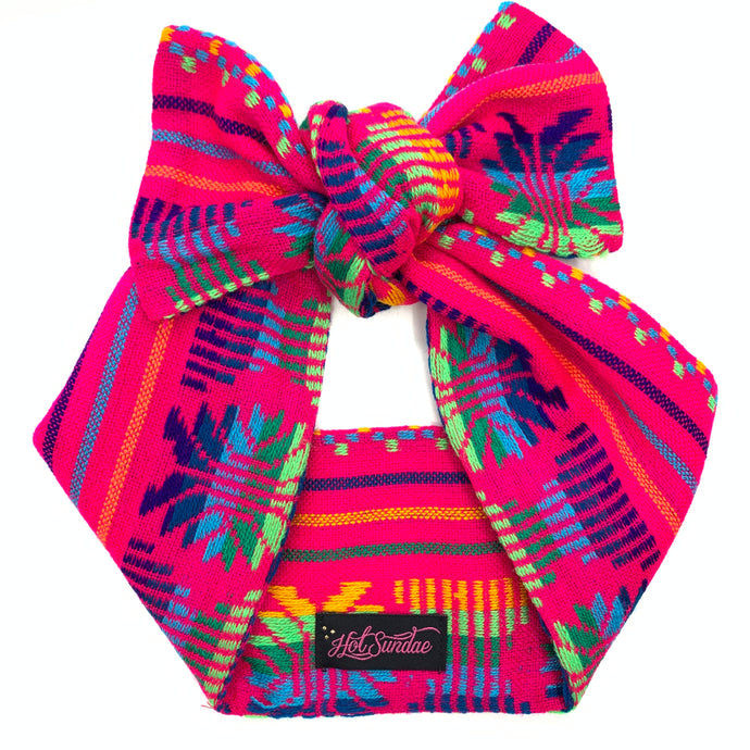 Sarape Head Wrap - Hot Pink