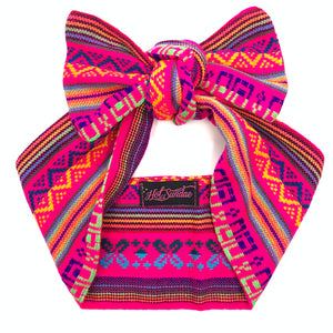 Sarape Head Wrap - Hot Pink Azteca