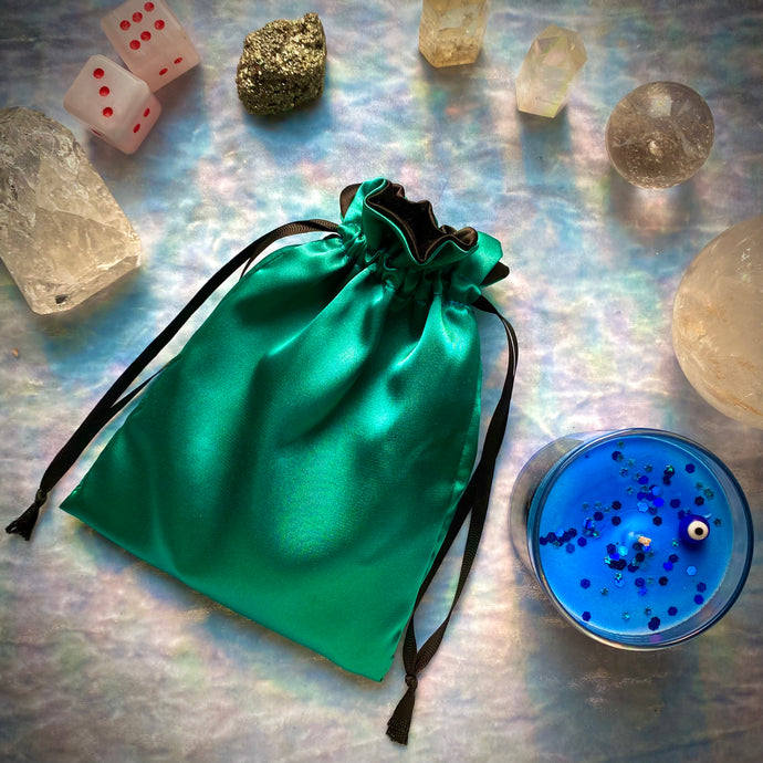 Satin Bag - Tidepool/Black