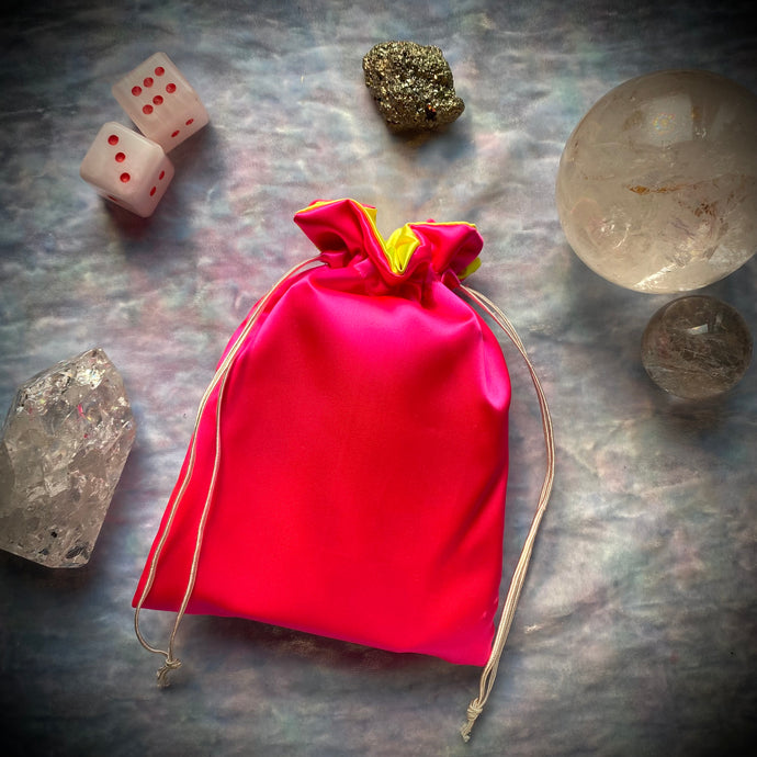 Satin Bag - Shocking Pink/Highlighter