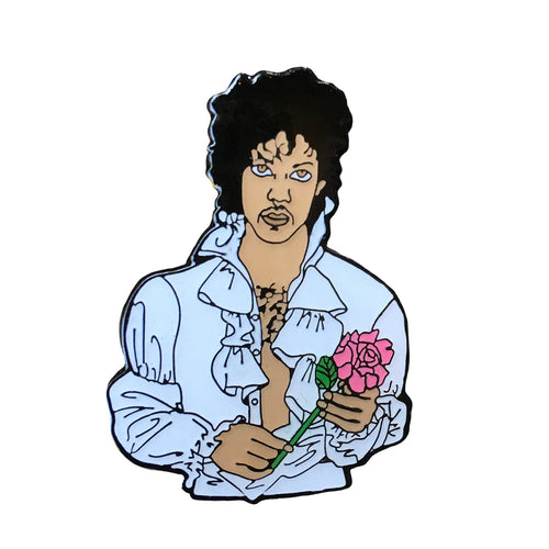 Prince soft enamel pin