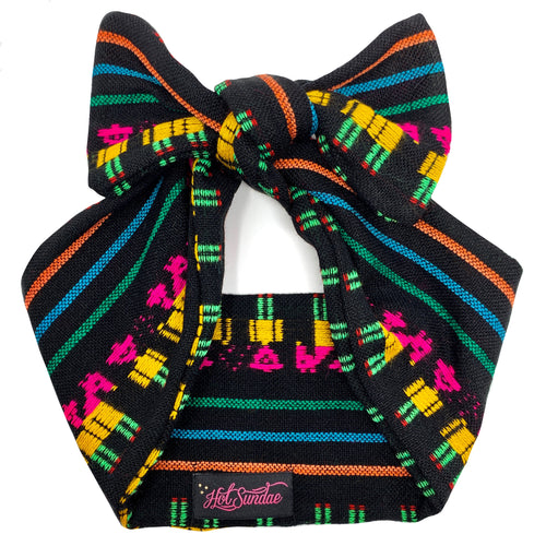 Sarape Head Wrap - Black Burrito