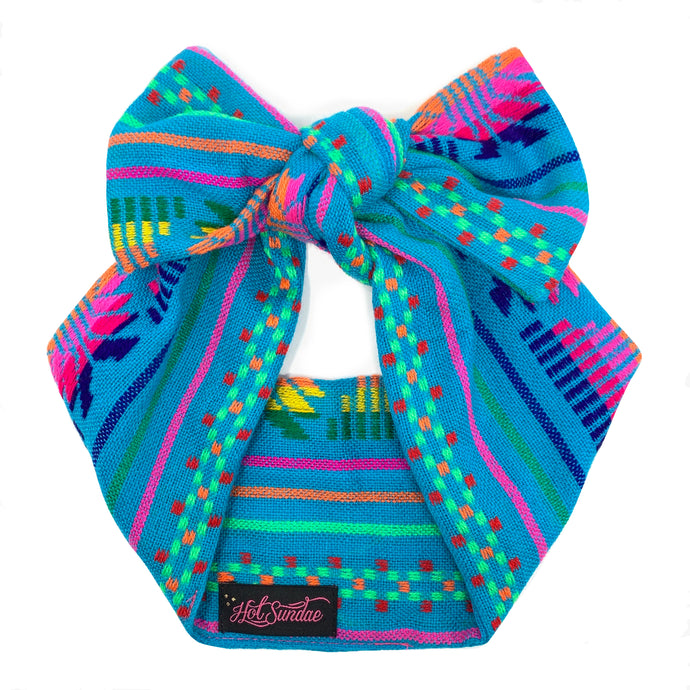 Sarape Head Wrap - Turq Piña